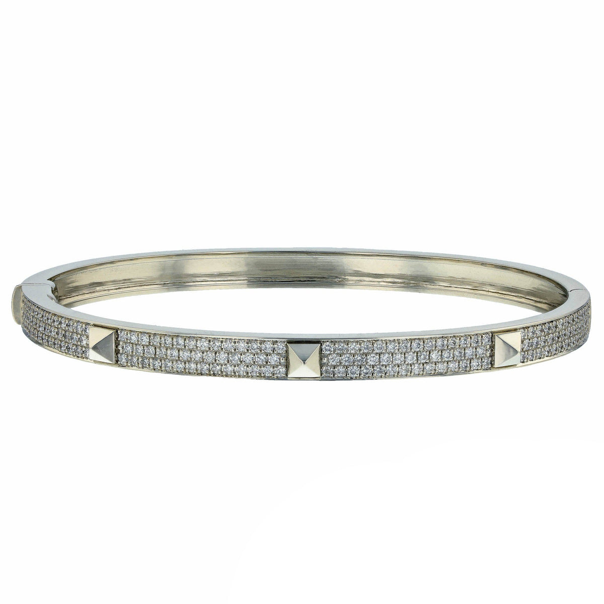 Hermes Collier De Chien Diamond 18K Gold Bracelet