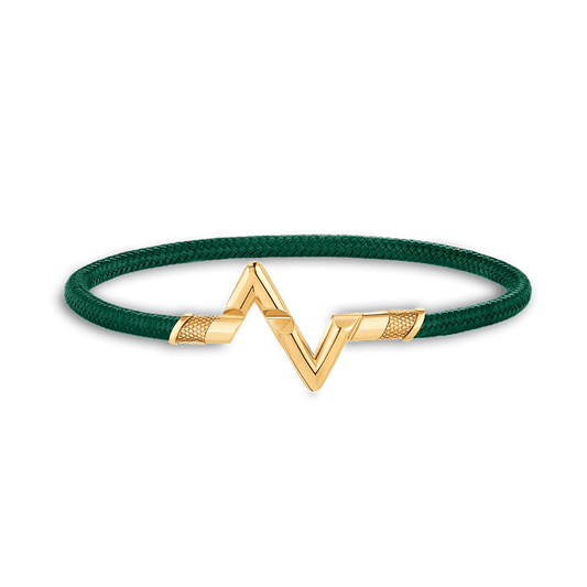 Louis Vuitton Volt Upside Down Play Green 18K Gold Bracelet