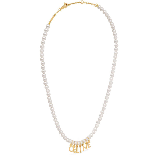 Celine Paris Pearl 18K Gold Necklace