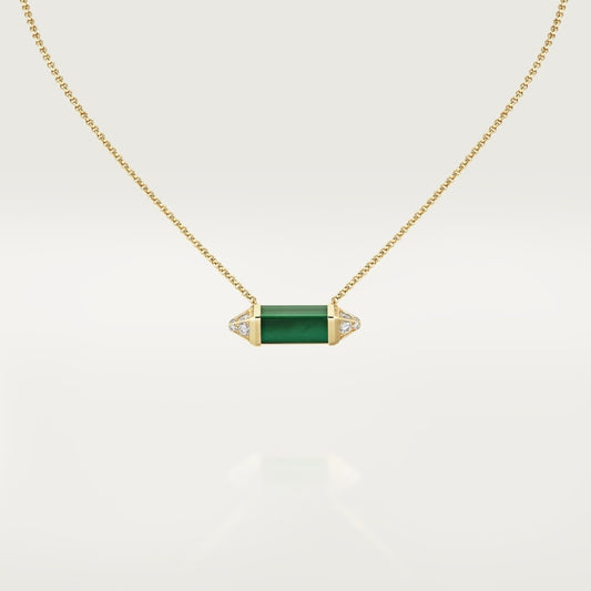 Les Berlingots De Malachite 18K Gold Necklace