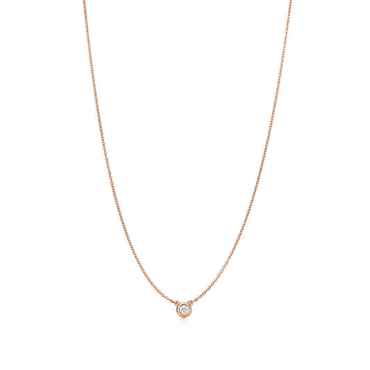 Tiffany Elsa Peretti Diamonds 18K Gold Necklace