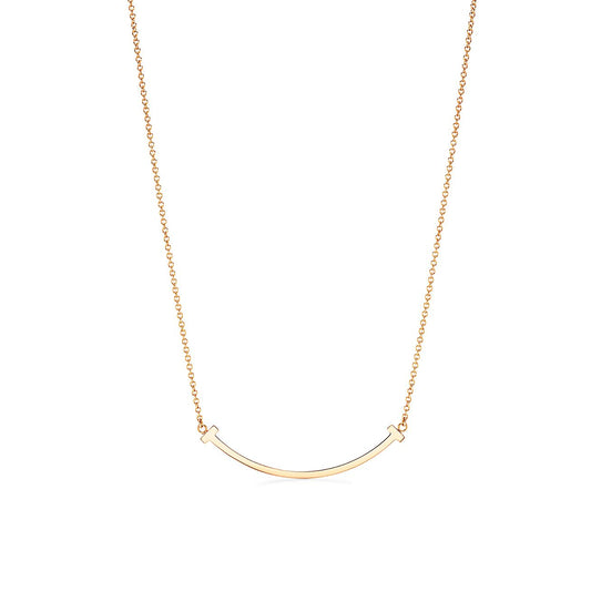 Tiffany Smile Pendant 18K Gold Necklace