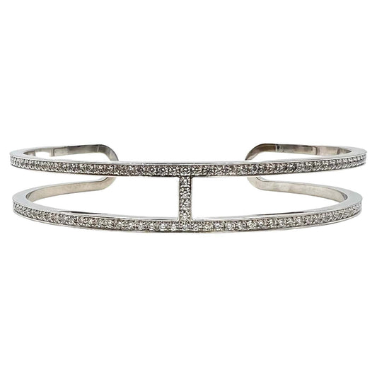 Hermes Ever Chain D¡ ̄ancre Cuff Diamond 18K Gold Bracelet