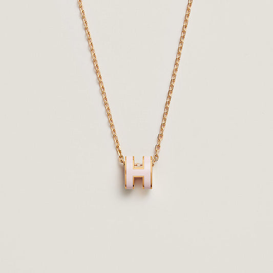 Hermes Mini Pop Pink 18K Gold Necklace