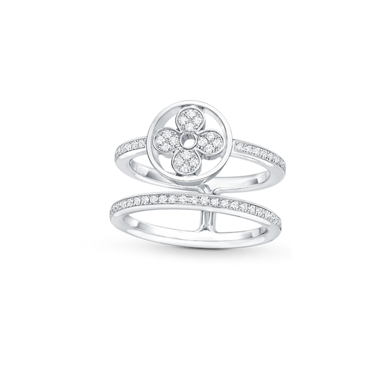 Louis Vuitton Idylle Blossom Two-Row 18K Gold Ring