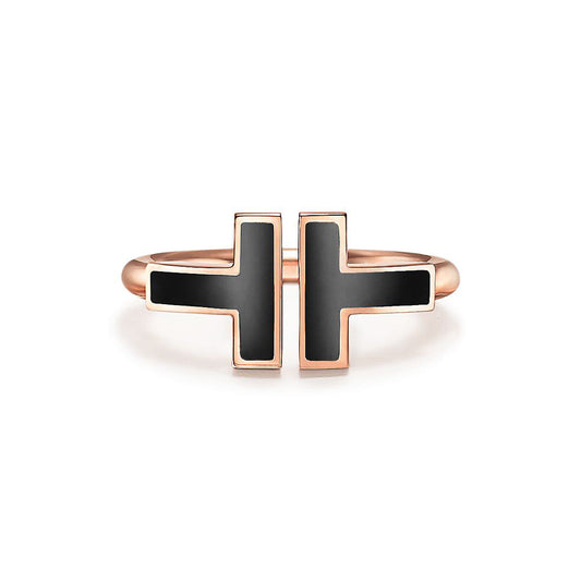 Tiffany Black Onyx Wire 18K Gold Ring