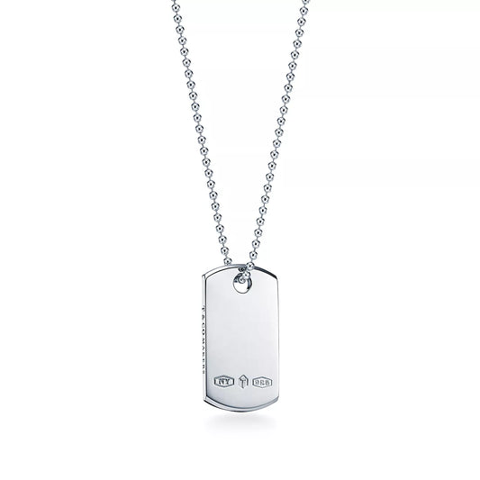 Tiffany 1837 Tag Pendant 18K Gold Necklace