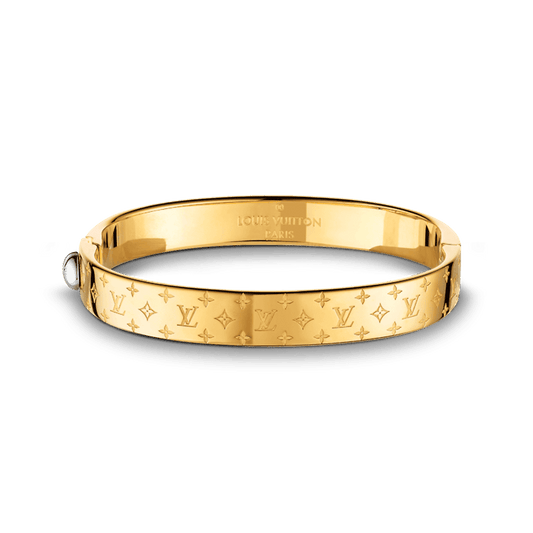 Louis Vuitton Nanogram Cuff 18K Gold Bracelet