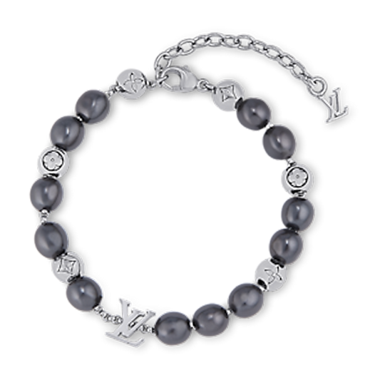 Louis Vuitton Monogram Pearls 18K Gold Bracelet