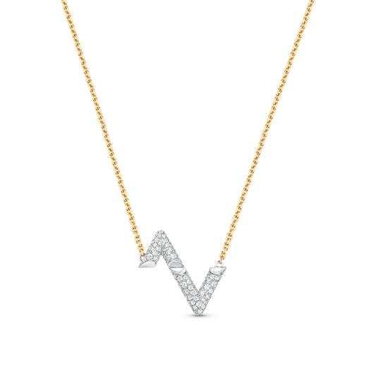 Louis Vuitton Volt Upside Down Pendant 18K Gold Necklace