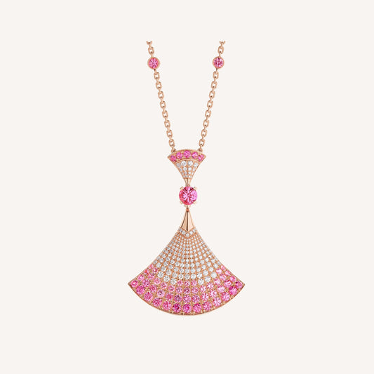Bvlgari DIVAS' DREAM Pink Diamonds 18K Gold Necklace