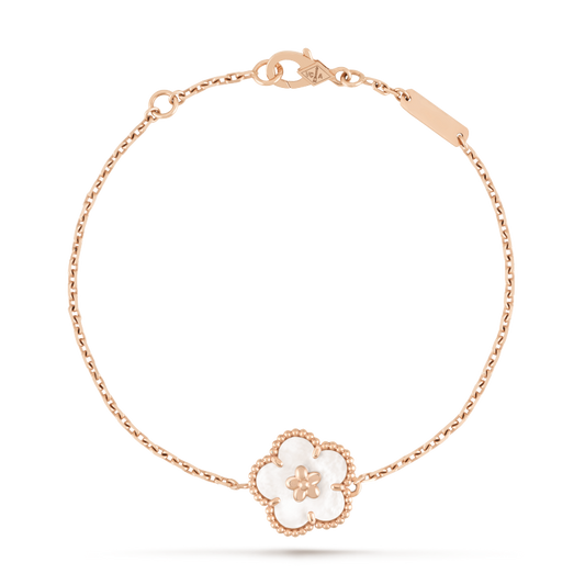 Lucky Spring Plum Blossom 18K Gold Bracelet