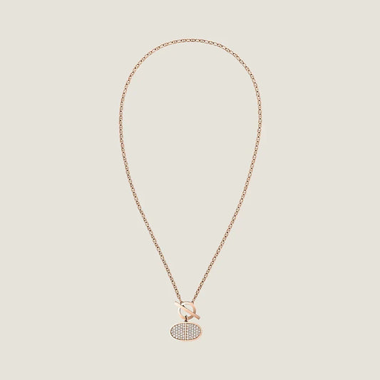Hermes Chaine D'ancre Contour Pendant 18K Gold Necklace