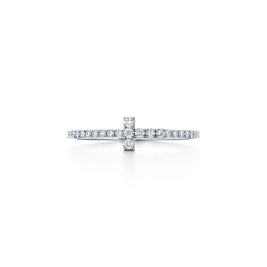 Tiffany Diamond Wire 18K Gold Ring