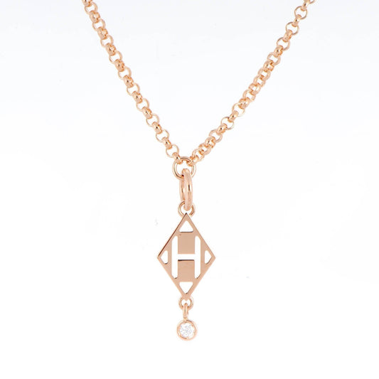Hermes Gambade Pendant 18K Gold Necklace