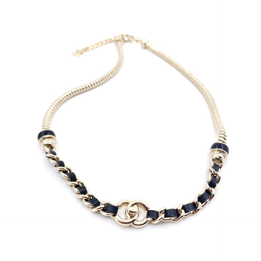 Chanel Rhinestone 18K Gold Necklace