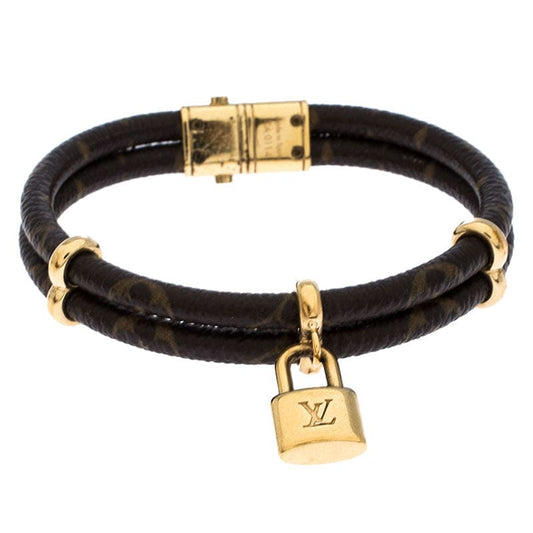 Louis Vuitton Keep It Twice Monogram 18K Gold Bracelet