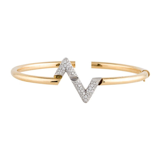 Louis Vuitton Volt Upside Down Diamond 18K Gold Bracelet