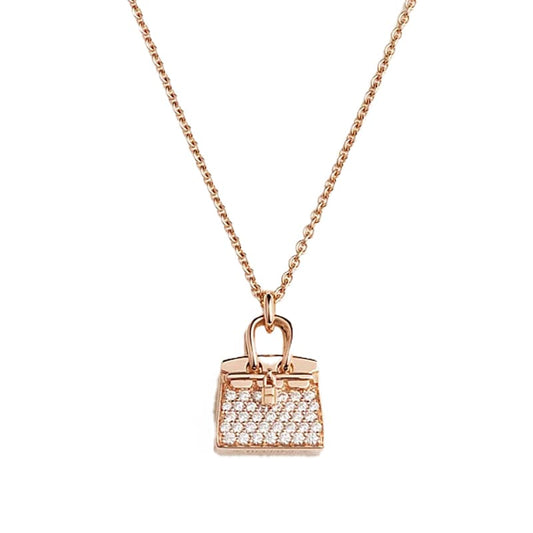 Hermes Amulettes Birkin Pendant 18K Gold Necklace