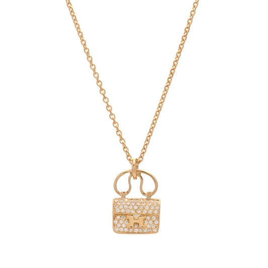 Hermes Amulettes Constance Pendant 18K Gold Necklace