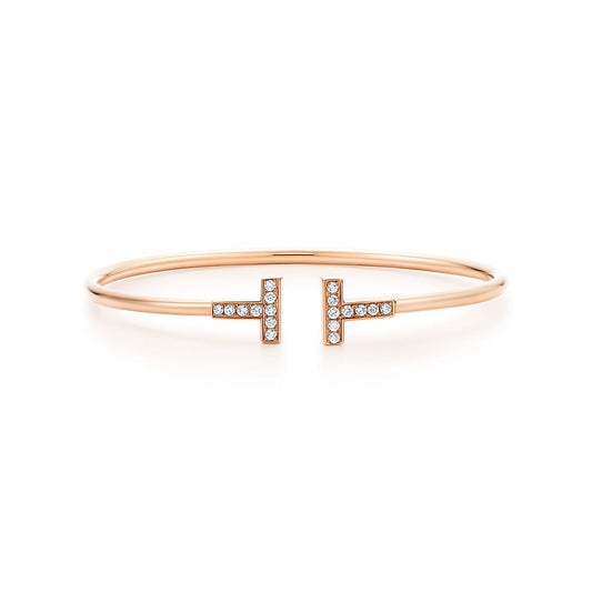 Tiffany Diamond Wire 18K Gold Bracelet