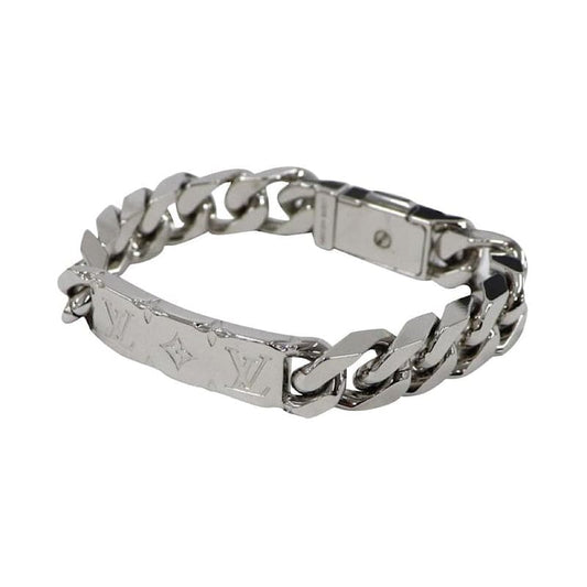Louis Vuitton Monogram Logo Chain 18K Gold Bracelet