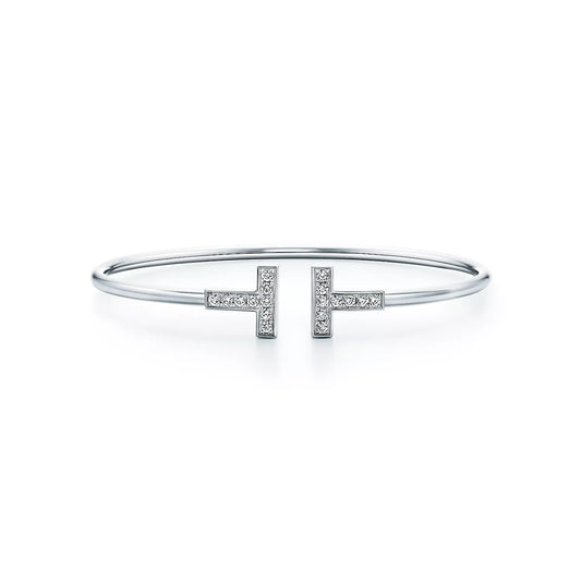 Tiffany Diamond Wire 18K Gold Bracelet