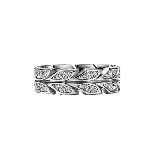 Victoria Vine 18K White Gold Ring