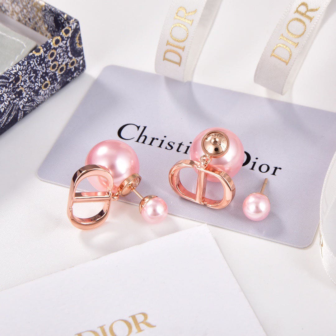 Tribales Pink Pearl 18K Gold Earrings