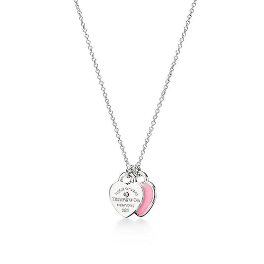 Pink Double Heart Necklace