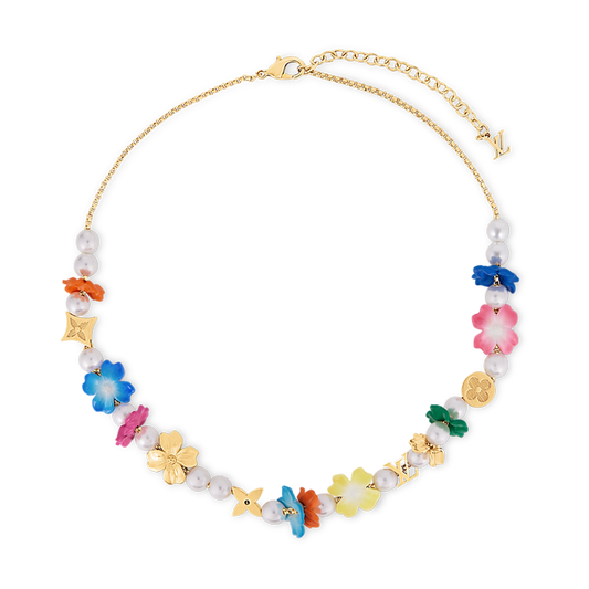 Louis Vuitton Surfin' Flower 18K Gold Necklace