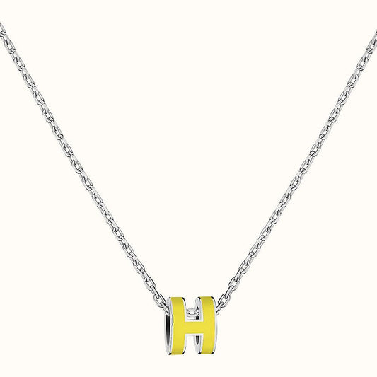 Hermes Mini Pop Yellow 18K Gold Necklace