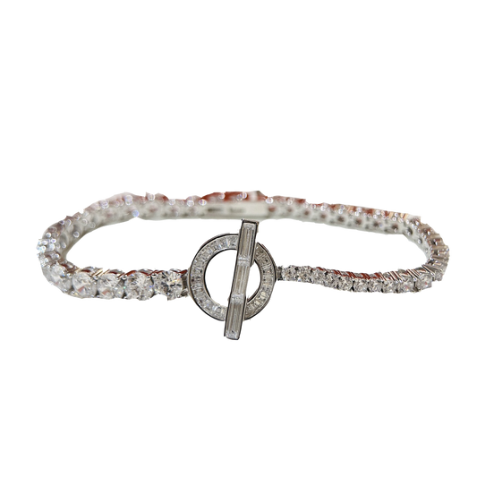 Hermes Finesse Link Diamond 18K Gold Bracelet