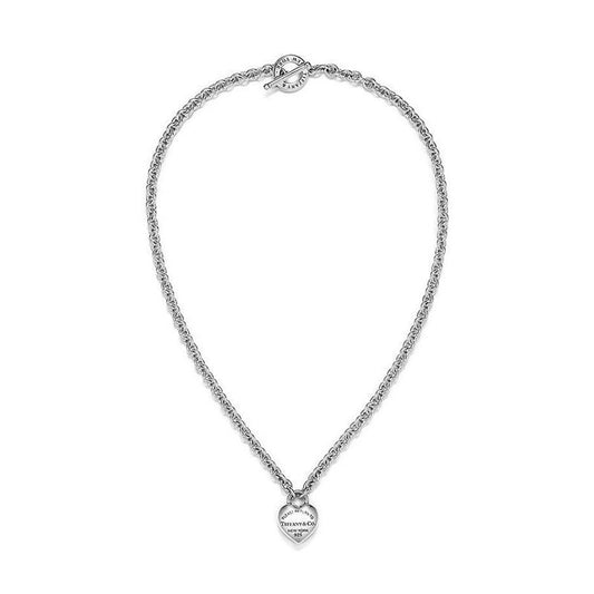 Tiffany Return to Full Heart Tag Chain 18K Gold Necklace