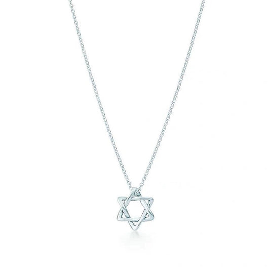 Star of David Pendant 18K Gold Necklace