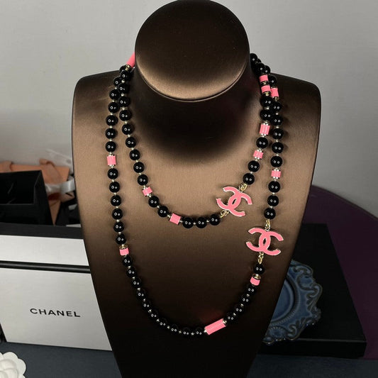 Chanel 24B Black Pearls 18K Gold Necklace