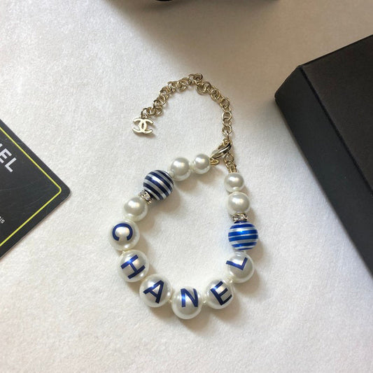 Chanel Blue Pearl 18K Gold Bracelet