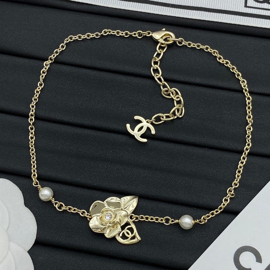 Chanel Camellia 18K Gold Necklace
