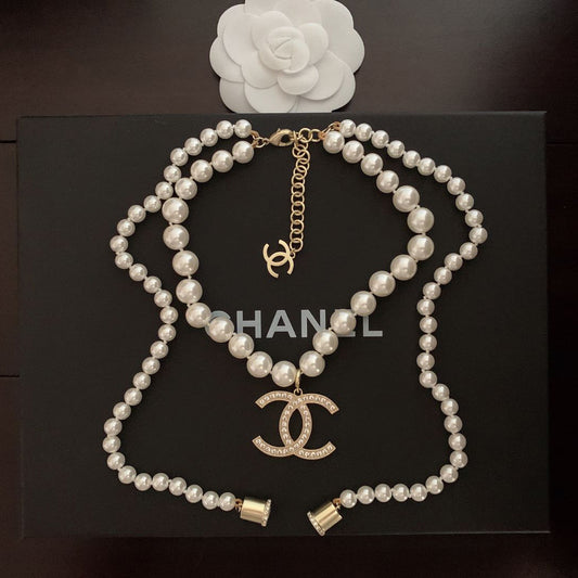 Chanel Pearls Long 18K Gold Necklace