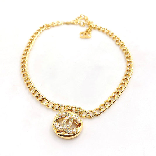 Chanel Diamond Chain 18K Gold Necklace