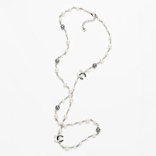 Chanel Star Pearls Long 18K Gold Necklace