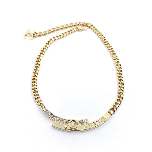 Chanel Diamonds Choker 18K Gold Necklace