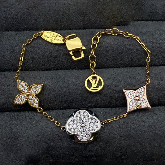 Louis Vuitton Idylle Blossom Monogram 18K Gold Bracelet