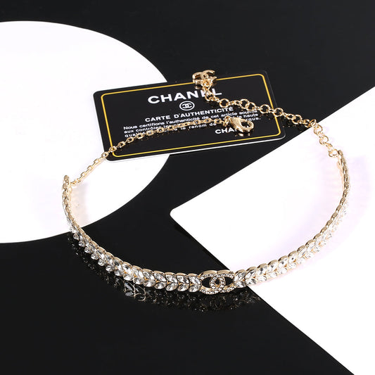 Chanel Diamonds Choker 18K Gold Necklace