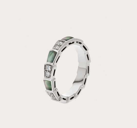 Bvlgari Serpenti Viper Malachite 18K Gold Ring