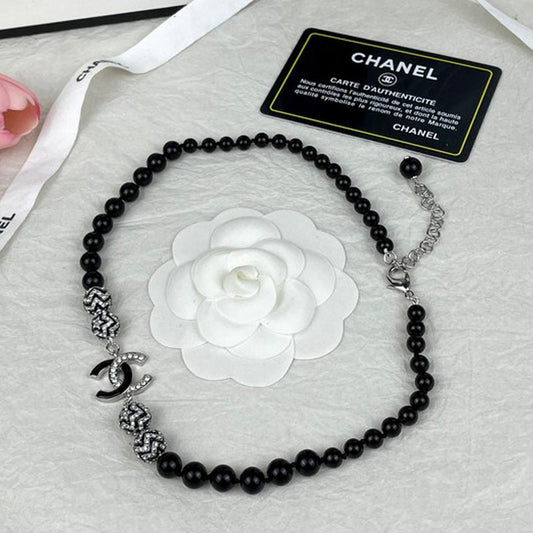 Chanel 24C Black Diamond 18K Gold Necklace
