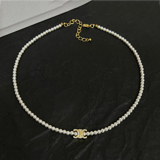 Celine Pearl 18K Gold Necklace