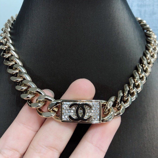 Chanel Diamonds Chain 18K Gold Necklace