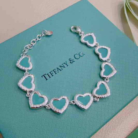 Tiffany Return to Blue Heart Tag 18K Gold Bracelet