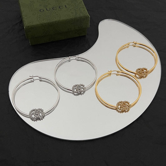 Gucci Double Running Diamond 18K Gold Bracelet